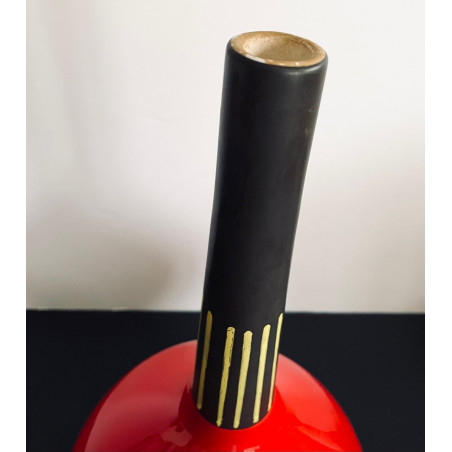 Earthenware Soliflore  Vase By André Baud In Vallauris